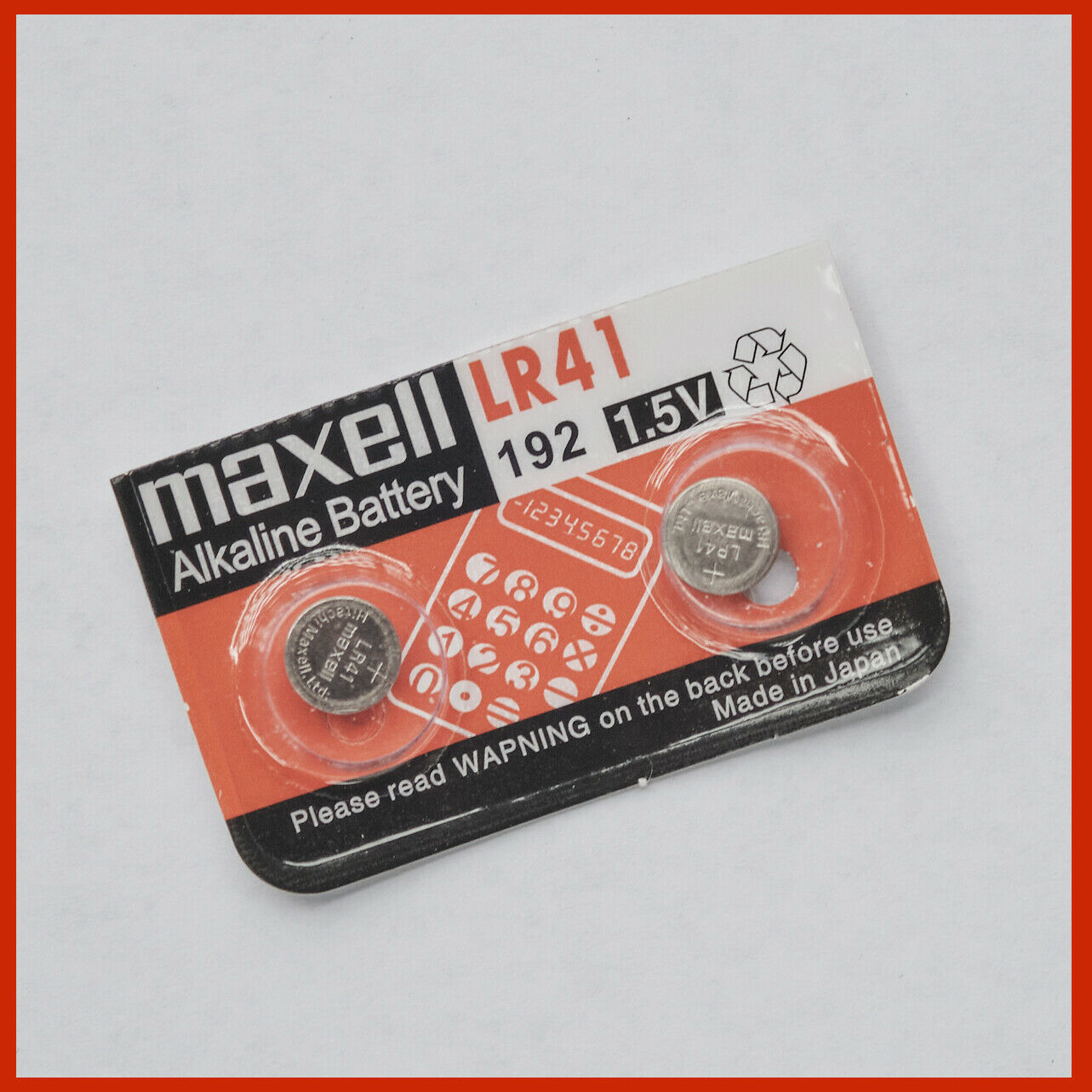 LR41 AG3 192 1.5V Maxell New Alkaline x2 Batteries