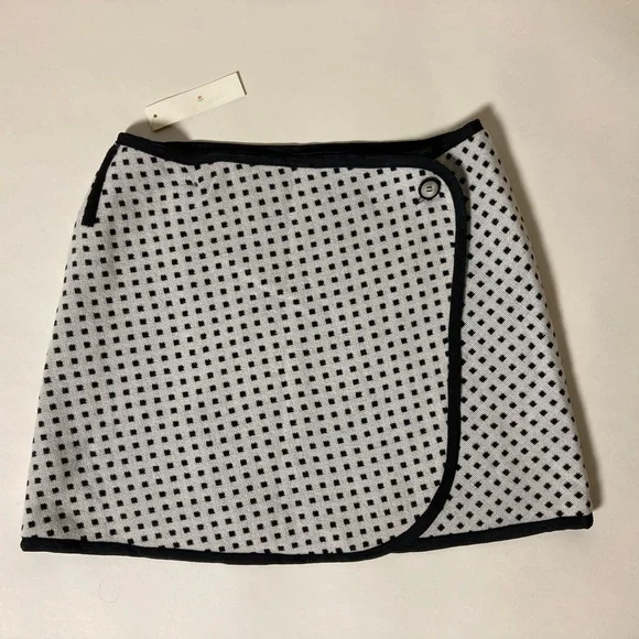 Helen Wang Reversible Jacquard Woven Wool Mini Skirt Size 8 NWT