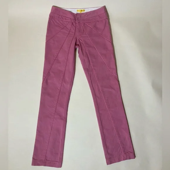 Catherine Malandrino Y2K Vintage Pink Denim Pants Straight Leg Size 4