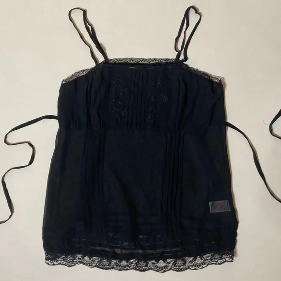 Atmosphere Sheer Black Camisole Size 38 Eu / 10 UK