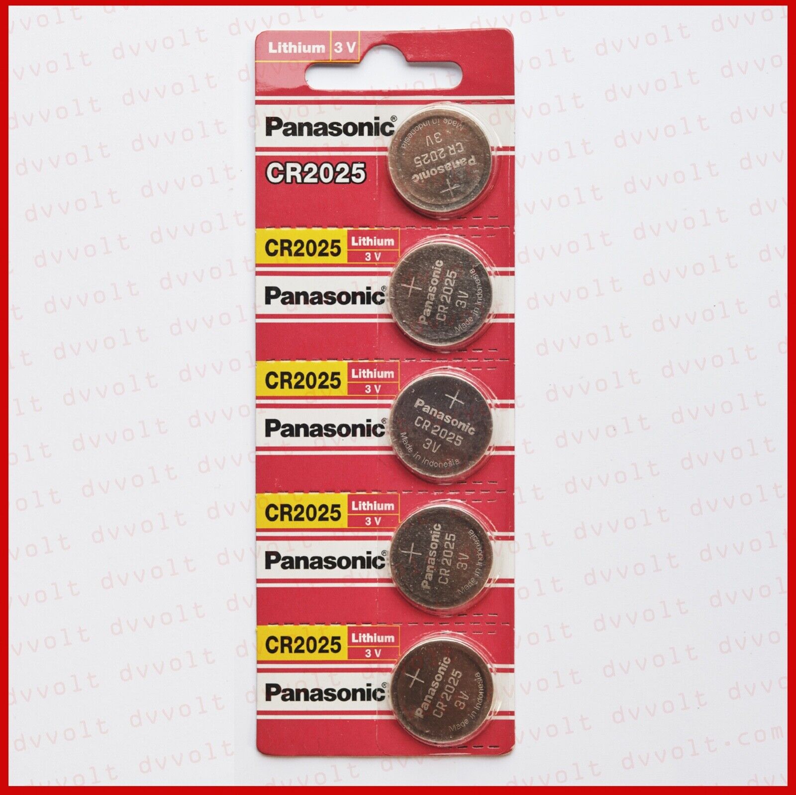 CR2025 Panasonic DL2025 ECR2025 3V Lithium Coin Battery Exp 2030 5 x Batteries