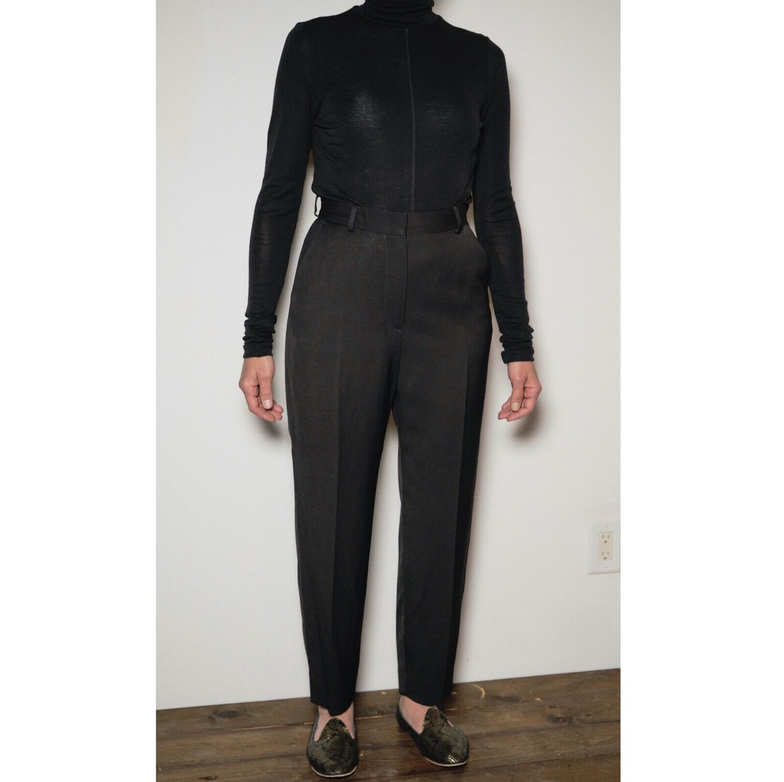 Toteme NWT Tapered Suit Trouser BLACK Size EU 38. High Waisted