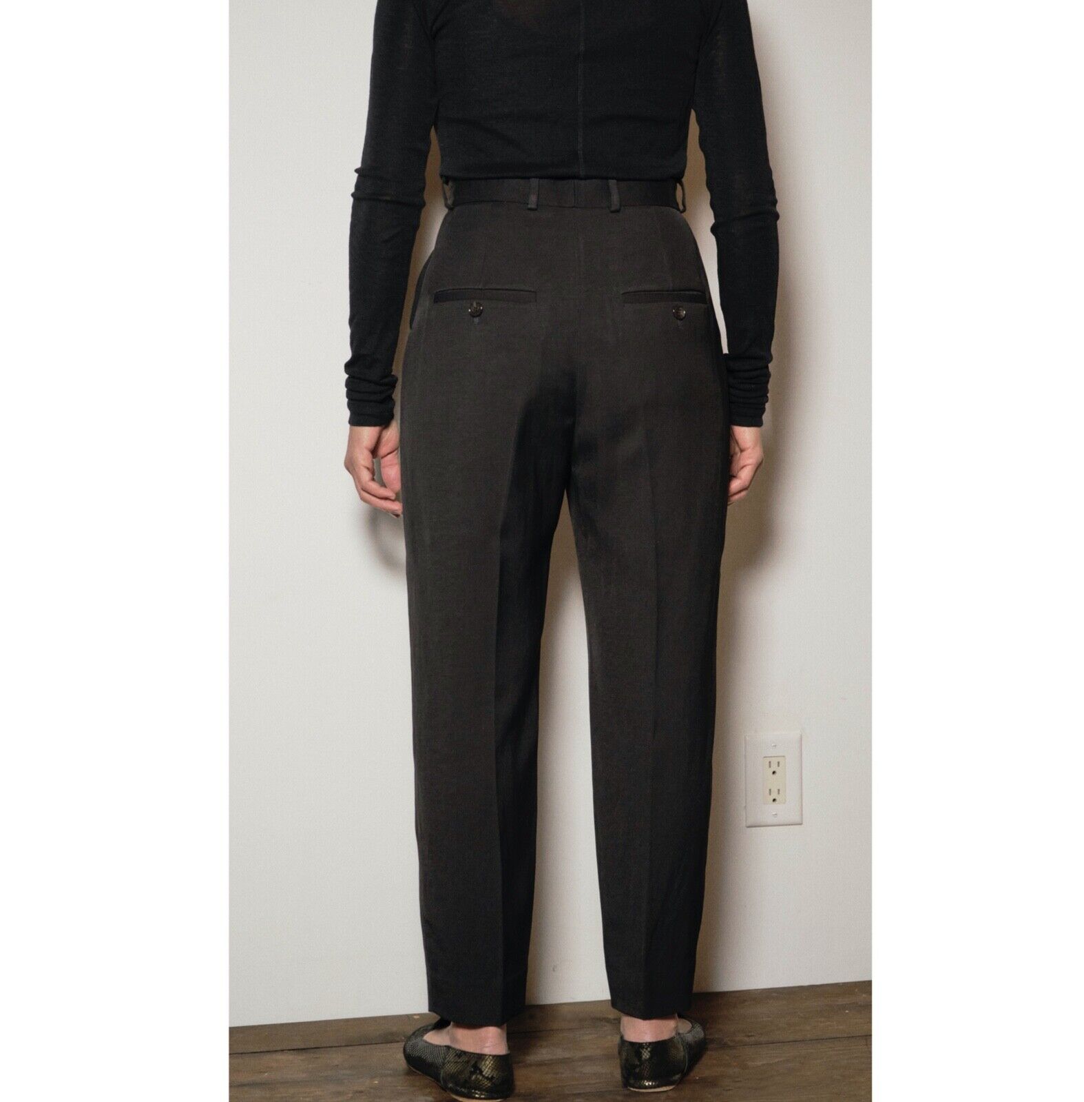 Toteme NWT Tapered Suit Trouser BLACK Size EU 36. High Waisted