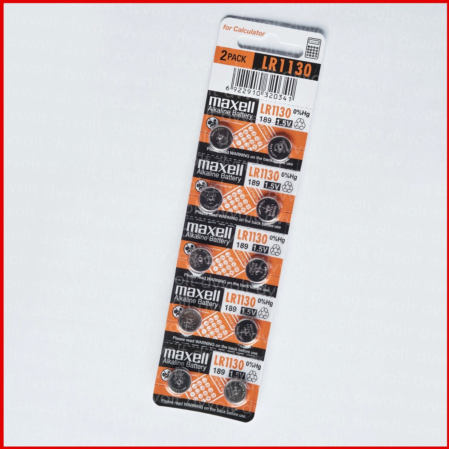 LR1130 Maxell 1.5v AG10 189 V10GA G10A SR1130SW Batteries