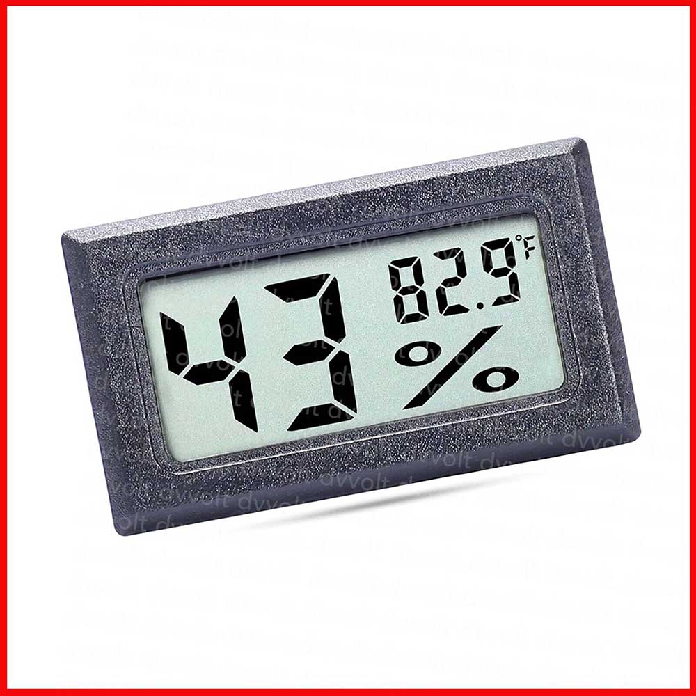 LkDM Mini Digital Electronic Temperature Humidity Meter Gauge Inside/outside Orange